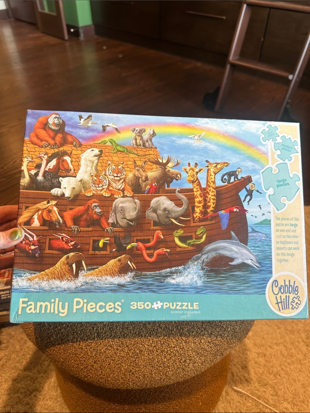 Cobble Hill Family Pieces 350-Piece Puzzle - Colorful Animal Ark